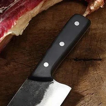 Ručne Kované Profesionálny Kuchár nôž, Sekáčik na Mäso Vysoko uhlíkovej Ocele Tradičnej Čínskej Zabitie Nože S drevenou Rukoväťou