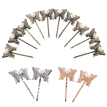 SANWOOD 10 Ks Vintage Duté Motýľ Kúzlo sponky do Vlasov Ženy DIY Účes Bobby Pin pokrývku hlavy 2020