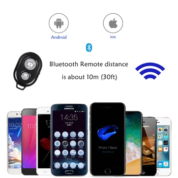 SH Mini Selfie Stick Statív S Bluetooth-kompatibilné Hliníkový Skladací Stojan Pre Smartphone Krúžok Svetlo Youtube Videa