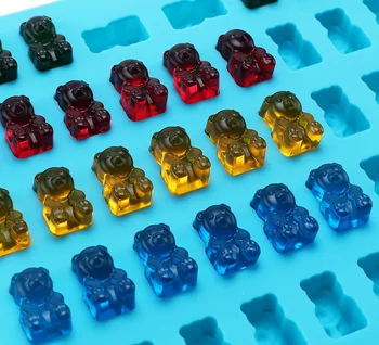 Silikónové Bear Forma Multi-použitie DIY Gummy Bear Čokoláda Formy Candy Maker Ľad, Zásobník Jelly Formy S Kvapkadlom Kuchynské Náradie