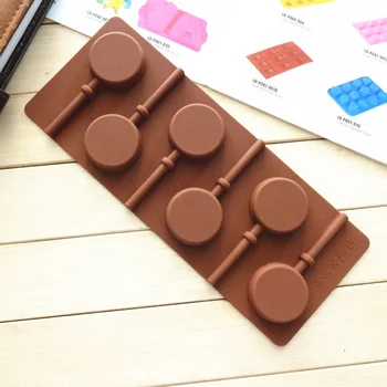 Silikónové Kolo Lízatko Pečenie Tortu Formy Torte Čokoláda Mydlo Puding Jelly Candy Plesne Pan Náhodné farby