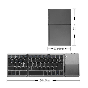 Skladacie Slim Bezdrôtová Kayboard USB Nabíjanie Blutooth Klávesnica Touchpad Vzduchu Myši, Klávesnice PC, Notebooku, Telefónu, Príslušenstvo