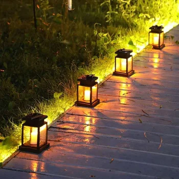 Solárne LED Vonkajšie ligotať Sviečka Vonkajšie Svietidlo na Čítanie Doma Záhradné Dekorácie Svetla Teplá Plameň Blikajúce Svetlo Čaj