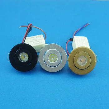 Stmievateľné LED Mini stropné LED bodové svetlo lampy 1W 3W LED downlight biela,čierna,strieborná Minidownlight Kabinetu Spot Lampy