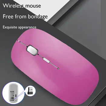 Tichý Kliknite 2.4 G Podnikania vo Vzpriamenej polohe Myši Optická Myš Bezdrôtová Hra LED Myši 1600 DPI pre PC Počítač Home Office
