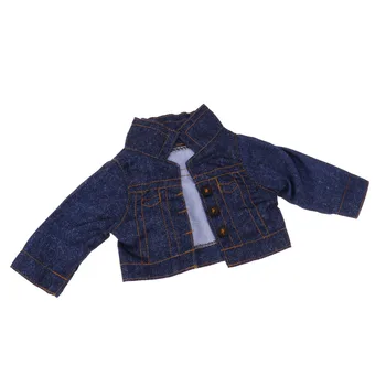 Tmavo Modrá Denim Jacket Kabát Pre 16inch Salon Bábiky Oblečenie Príslušenstvo