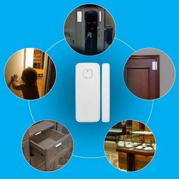 Tuya Smart WiFi Dvere, Okno, Senzor Detektor Bezdrôtový Alarm App Oznámenia Home Security Kompatibilný so Alexa Asistent Google