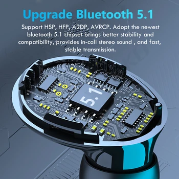 TWS Bluetooth 5.1 Slúchadlá 3500mAh Plnenie Box Bezdrôtové Slúchadlá 9D Stereo Športové Vodotesné Slúchadlá Slúchadlá S Mikrofónom