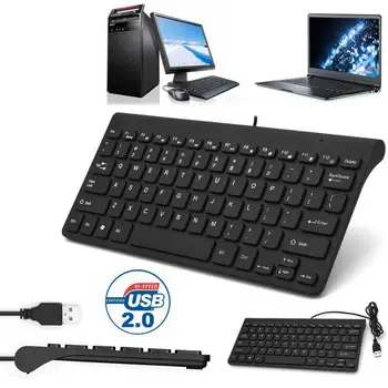 Ultra Slim Drôtovú Klávesnicu USB 2.0, Tichý Klávesnice 78 Kľúče Vodotesná Klávesnica a svetlo Klávesnica Pre Notebook Laptop, POČÍTAČ,