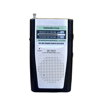 Univerzálne Vrecko Rádio Teleskopická Multifunkčné Mini AM/FM 2-Band Rádio Svete Prijímač S Reproduktor 3,5 mm Slúchadlá