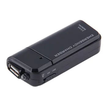 Univerzálny Prenosný USB Núdzové 2 AA Batérie Extender Nabíjačka Power Bank Krabica pre Prívod Pre iPhone Mobilný Telefón, MP3, MP4 Biela