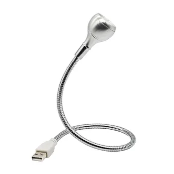 USB Svetlo Mini Led Nočné Svetlo Kovové Flexibilný Krk Biela alebo Teplá Biela Osvetlenie Prenosné Svietidlo pre PC Počítač, Notebook Notebook