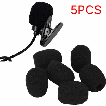 Veľkoobchod 5 ks Headset Mikrofón Pena Slúchadlá Mikrofón Gril čelné Sklo Hubky Pena Podložky Kryt Čierny Kryt Mikrofónu 30 mm*20 mm*8mm