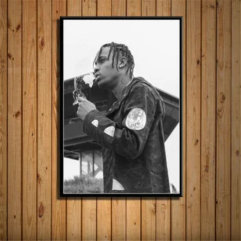 Vintage Scott Travis Hudobné Hviezdy Rap, Hip Hop Rapper Fashion Model Plátno na Maľovanie Plagátu a Tlač Wall Art Obrázky Obývacia Izba