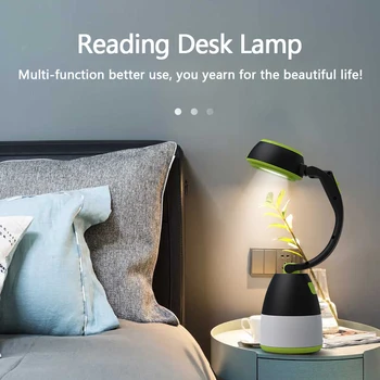 Vonkajšie 3in1 Nabíjateľná LED Lampa Multifunkčné Stolové Lampy Tri V Jednom, LED Stan na Čítanie Camping Lampa Camping Lampa USB Svetlo