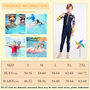 Wetsuits pre Chlapcov Plavky pre Rýchle Suché UV Ochrany Dlhý Rukáv jednodielne Plavky Deti Plné-telo plavky Potápanie