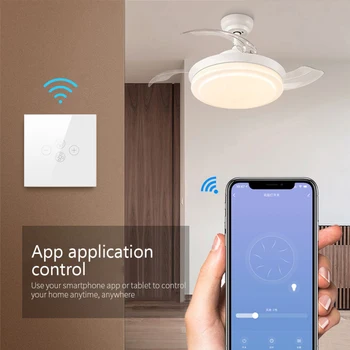 WIFI Smart Light Switch Bezdrôtové Diaľkové Ovládanie USA/EÚ Nálepky na Stenu Inštalácia Spínač Ventilátora zapnutie Svetla Pracovať S Alexa Dropship