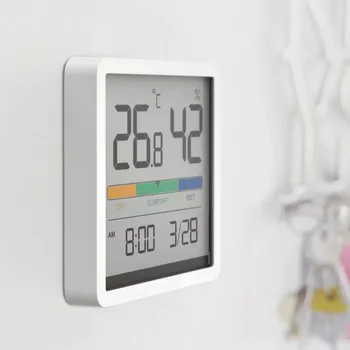 Xiao Miiiw Stlmiť Teplotu A Vlhkosť, Hodiny, Domáce Vnútorné Vysokou presnosťou Detská Izba C/F Teploty Obrovský Monitor LCD Displej
