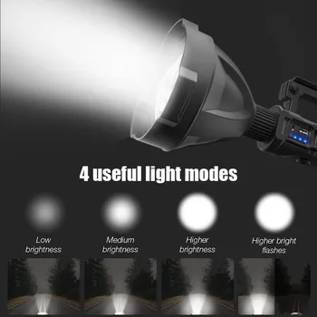 XIWANGFIRE Super Jasné LED Prenosné Reflektory Baterka Svetlomet s P70 a P50 Lampa Perličiek Pripojiteľný Držiak Expedície