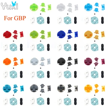 YuXi 15 farieb Plastových A B D-pad Na Vypnutie Tlačidlá + Gumy Vodivé Silikónové Tlačidlo Náhrada Za Gameboy Vrecku GBP Konzoly