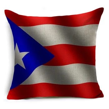 ZENGIA Puerto Rico Vankúš Puerto Rican Vlajka Vankúš Dekoračné Vankúše Na Pohovke/Auto/Stoličky/Seat/Domáce Dekorácie