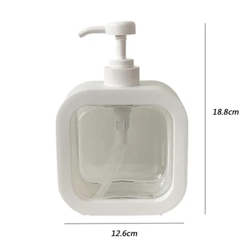 1 Ks 500 ml Mliečno-Bieleho Hand Sanitizer Stlačte Fľašu Jednoduché, Veľkú Kapacitu Cestovné Prenosné Fľaše Na Sprchovací Gél, Šampón