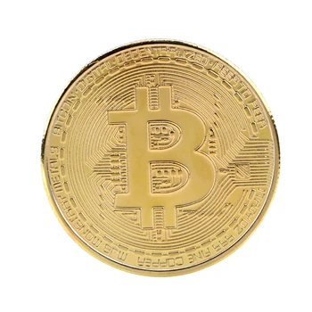 1 kus Imitácia Antického Zlata, pamätných Mincí, Zberateľských Umenie Pozlátené Bitcoin Mince Fyzickej