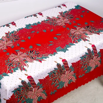 150x180cm Vytlačené Obrus Nový Rok Tabuľka Zahŕňa Anti-zablokovať Santa Obrus Vianočné Ozdoby Vianočné Polyester
