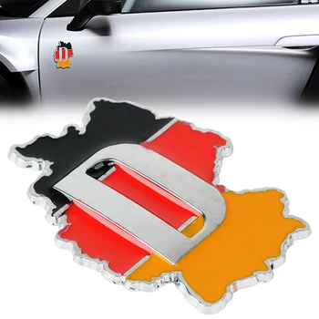 1Pc Kovové 3D Odtlačkový Nemecko Vlajka Mriežka Nárazníka Okno Telo Dekorácie Odznak Znak Vody Dôkaz Auto Nálepky