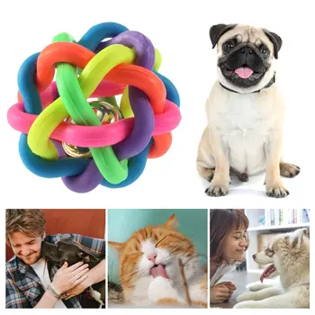 1pcs farebné gule pet hračka hračka pre psa cat hračka s bell pre malé a stredne veľké pes Čivava, Yorkshire, Pudel pet produkt hot
