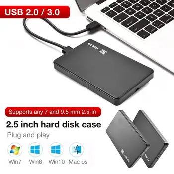 2,5-Palcový Sériové Pevného Disku Sata Rámček na USB3.0/2.0 Pevného Disku Adaptér 5Gbps Box Podporuje 2TB pre WIndows, MacOS 2.5 Palcový Pevný Disk