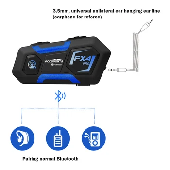 2 ks Fodsports FX4 Pro Motocykel Intercom Prilba Bluetooth Headset Nepremokavé BT Slúchadlá palubného telefónu FM Rádio 4 Jazdcov 1000M