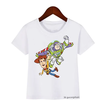 2020 novej série letné oblečenie t-shirt deti okolo krku t shirt Buzz Lightyear Woody vtipné deti topy pre chlapcov/dievčatá tshirt