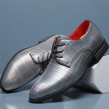 2020 pánskej módy klasické oxford topánky pre dýchať čipky s stožiare, plátno topánky muž formálne šaty