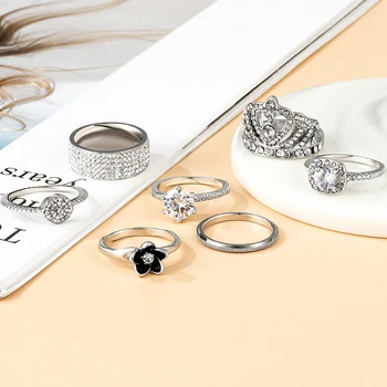 2021 Jedinečné Čaro AAA Zirconia Prstene pre Ženy, Luxusné Prstene Nastaviť pre Dospievajúce Dievča Elegantné Ušľachtilý Šperky Valentín Krúžky Dary