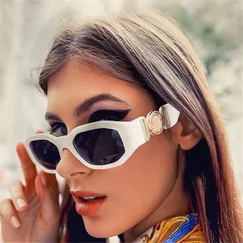 2021 NOVÝ Parný Punk slnečné Okuliare Ženy Móda Osobnosti Lrregular Dámy Muži Ženy Vintage Cat eye Slnečné Okuliare oculos de sol