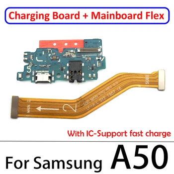 20Pcs základná Doska základná Doska + USB Nabíjací Port Nabíjanie Rada Flex Kábel Pre Samsung Galaxy A10 A20 A30 A40 A50 A60 A70 A80