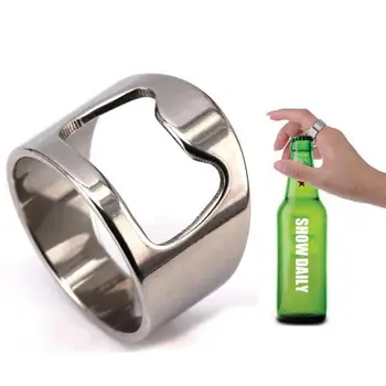22 mm Farebné Mini Krúžok Pivo Otvárač Nehrdzavejúcej Ocele Prst Prsteň-tvar Fľaše Piva Spp Otvorenie Odstraňovač Kuchyňa Bar Nástroje