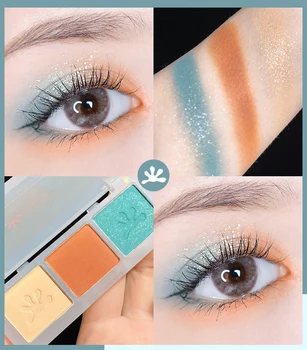 3 Farebné Matné Eyeshadow Paleta Očných Tieňov Prášok Eye Make-Up dlhotrvajúci Nepremokavé Paletu make-up Maquillage TSLM1