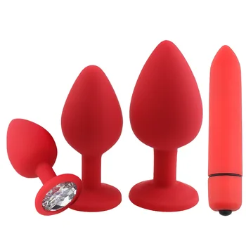 3 Rôzne Veľkosti Silikónových Srdce Análny ButtPlug s Šperky, Dekorácie, Hračky Vibrátor Pre Ženy A Mužov Dospelých Sexy Produkty