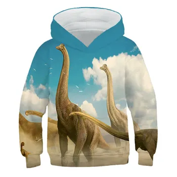 3D Tlač Zvierat, Dinosaurov Chlapci Hoodies 2021 Jeseň vrchné oblečenie Deti Mikina s Kapucňou Oblečenie Detí Dlhý Rukáv Pulóver Topy