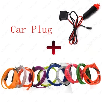 4 mm Flexibilné Neon Led EL Wire Light 1 - 10M Lano Páska, Kábel, Pás LED Auto Nepremokavé Trubice USB 12V 5V 3V Flex