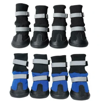 4PCS Proti Sklzu Pet Sneh Topánka Ochranné Topánky Psa Dážď Botičky Ponožky Teplé S/M/XL