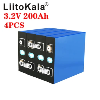 4pcs/veľa LiitoKala 3.2 V 200Ah lifepo4 batérie 12V 200ah batérie Vhodné pre Slnečnej Energie, dlhá životnosť 3500 Cyklov EUUS DAŇ ZADARMO