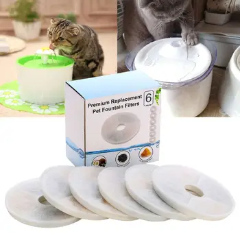 6Pcs/Balenie Pet Mačka Fontána Filter Triple Action Vodný Filter pre Catit Fontána K3NA