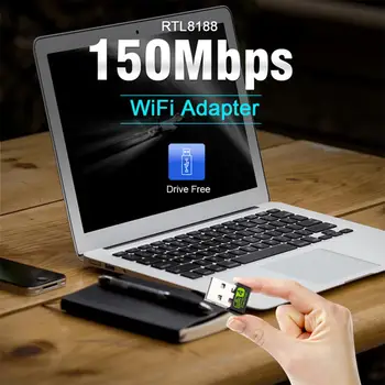 80% z RTL8188GU Sieťová Karta Mini Plug a Play USB 2.0 150Mbps Drive-bezplatné Wifi Adaptér pre PC