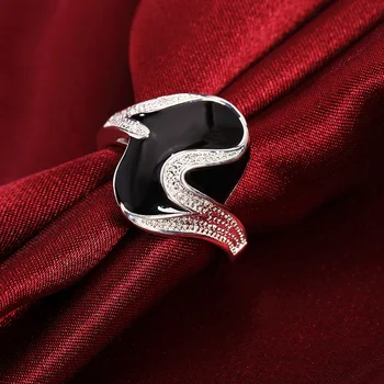 925 Sterling Silver Punk Čierne Krúžky Pre Ženy Jemné Retro Móda A Osobné Šperky Darček Veľkoobchod