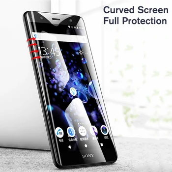 9H 3D Tvrdené Sklo LCD Zakrivené Celej obrazovky chrániče Film kryt Pre Sony Xperia XA2 XA2 Ultra XA1 XA1 plus Ochranný film