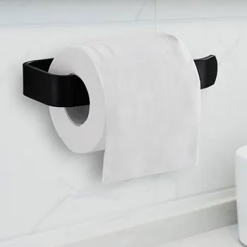 Akryl Toaletný Držiteľ Samolepiace V Kúpeľni Tissue Papiera Držiak, Čierne Prevedenie Kuchyne Paper Roll Držiteľ