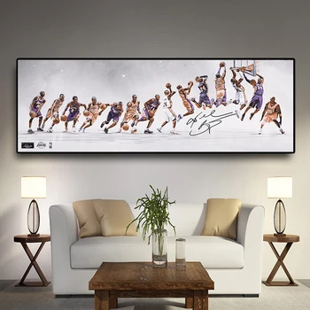 Basketbalová Hviezda Klasické Kobe Plagáty a Vytlačí olejomaľba na Plátne Škandinávskych Cuadros Wall Art Obrázok pre Obývacia Izba